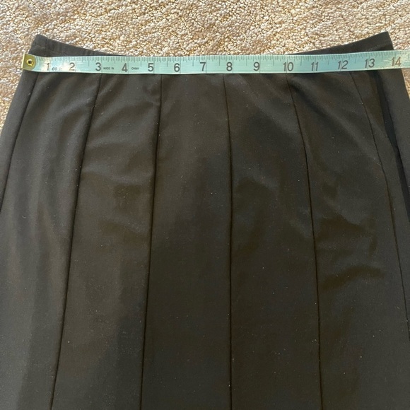 Joseph Ribkoff Black A Line Midi Skirt, Fitted Waist With Elegant Pleats, US 8 - Picture 8 of 13